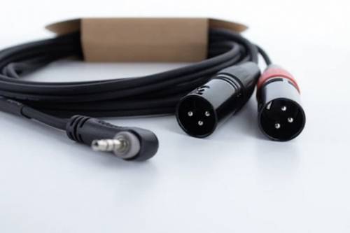 Cordial EY 1 WRMM XLR Y-Adapter [1x Klinkenstecker 3.5mm - 2x XLR-Stecker 3 polig] 1m Schwarz