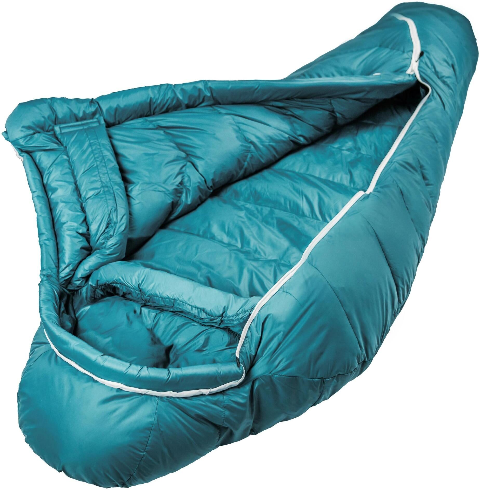 Schlafsack GRÜEZI BAG "Biopod DownWool Subzero", blau (türkis), Schlafsäcke, L: 200cm, Obermaterial: 100% Nylon, Schlafsack, L:200cm türkis L: 200cm