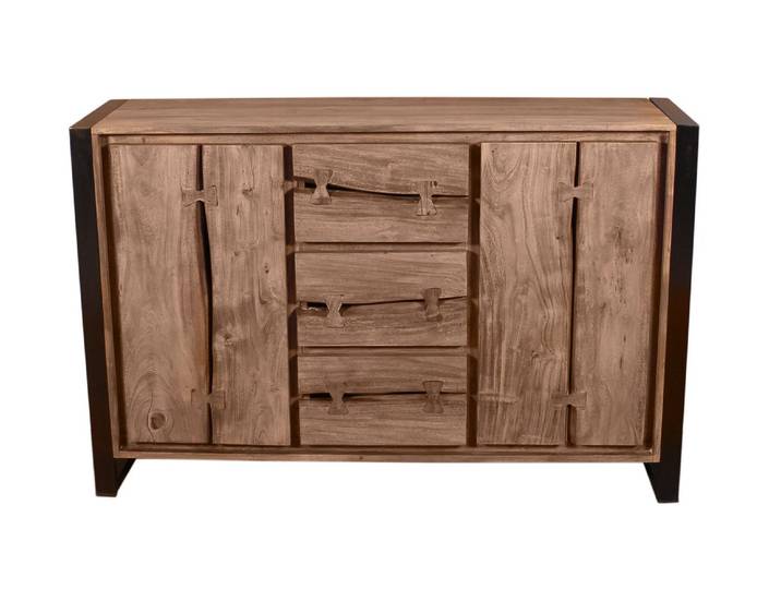 SIT Möbel NATURAL EDGE Sideboard Akazie mit Metall