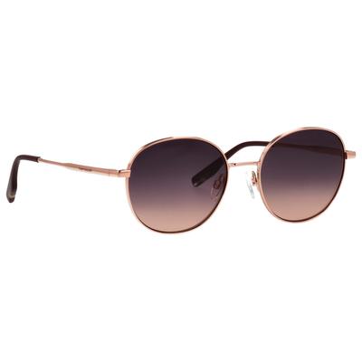Sonnenbrille TOM TAILOR "Modell 675000", Damen, rosa (rosé), metallic, Sonnenbrillen Sonnenbrille, Form Rund, Logoschriftzug auf Bügel, Metallfassung