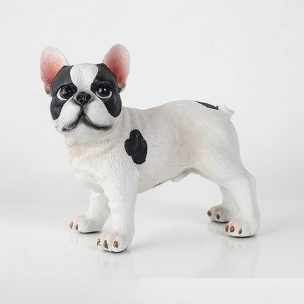 Modern hond beeldje in zwart en wit van hars voor woonkamer decoratie, Hoogte: 195 cm