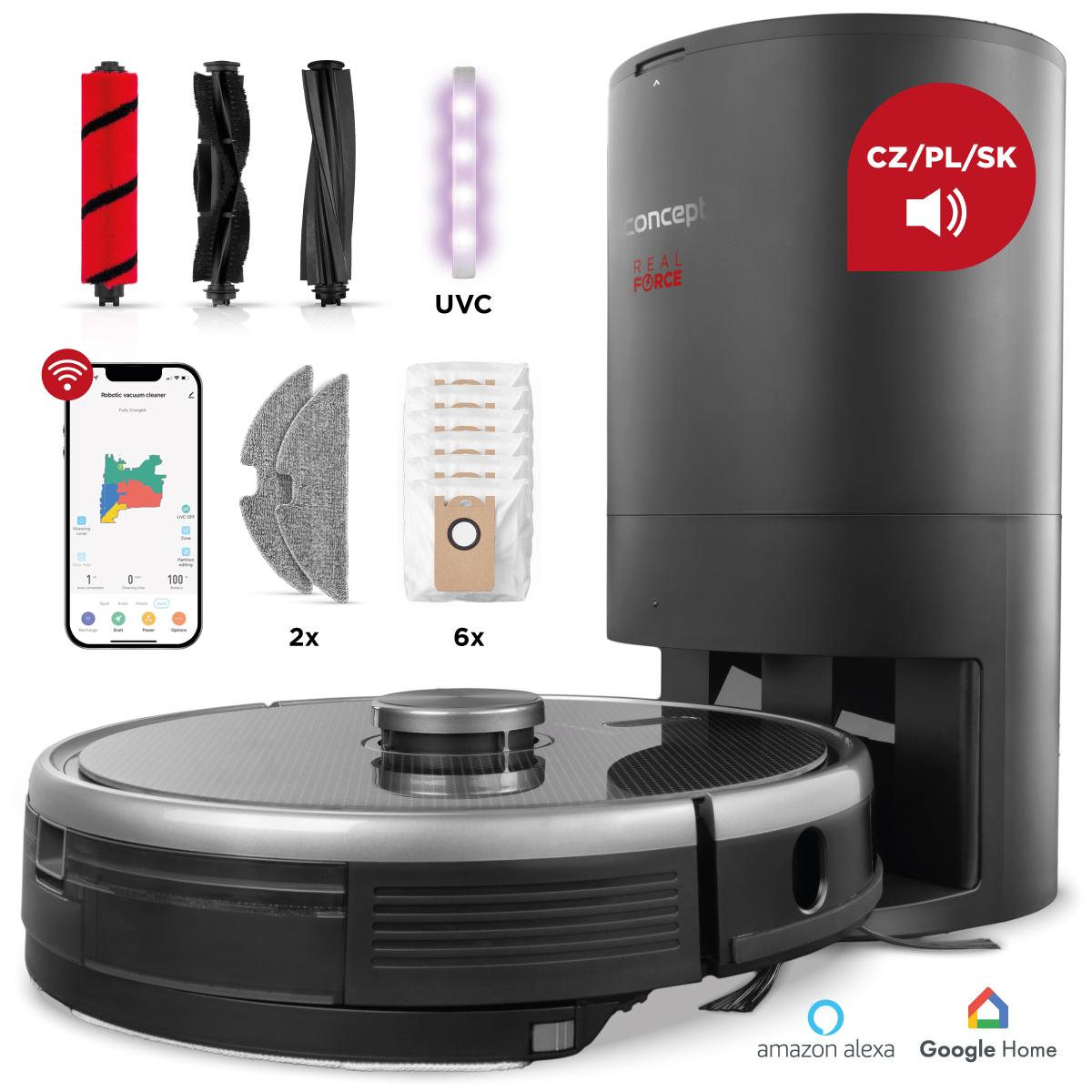 Konzept VR3520n 3v1 REAL FORCE Laser Vollständige Reinigung und Pflege UVC