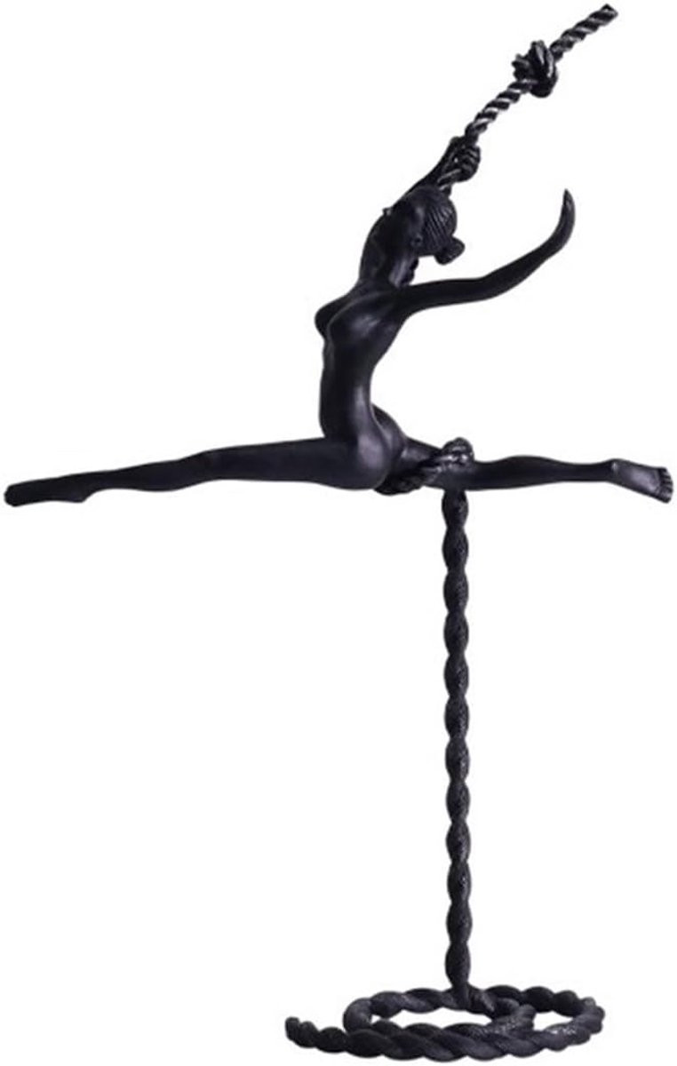Abstracte Dansfiguur - Moderne Sculptuur - Zwart - Hoogte: 35 cm