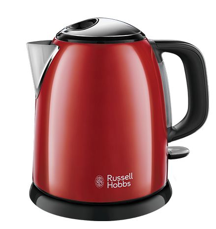 Russell Hobbs 24992-70 Colours Plus+ 1,0 l Wasserkocher 2400 W (Schwarz, Rot)