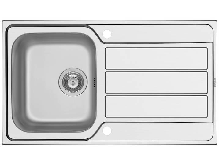 Edelstahlspüle PYRAMIS Athena , silber, B:86cm T:50cm, Edelstahl, Küchenspülen