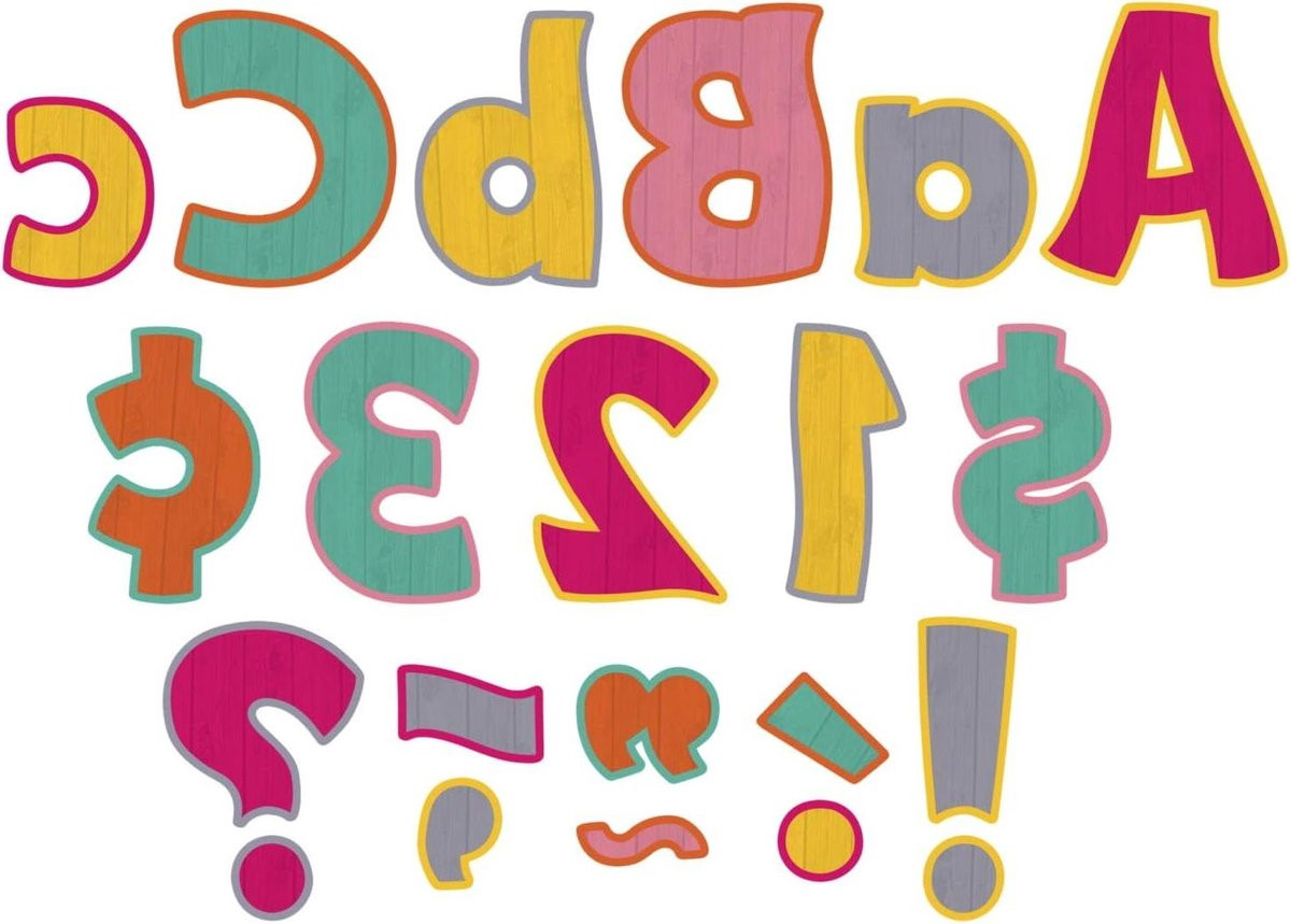 Wit Prikbord Letters Combo Pack voor Klaslokaal Decoratie - 4 inch