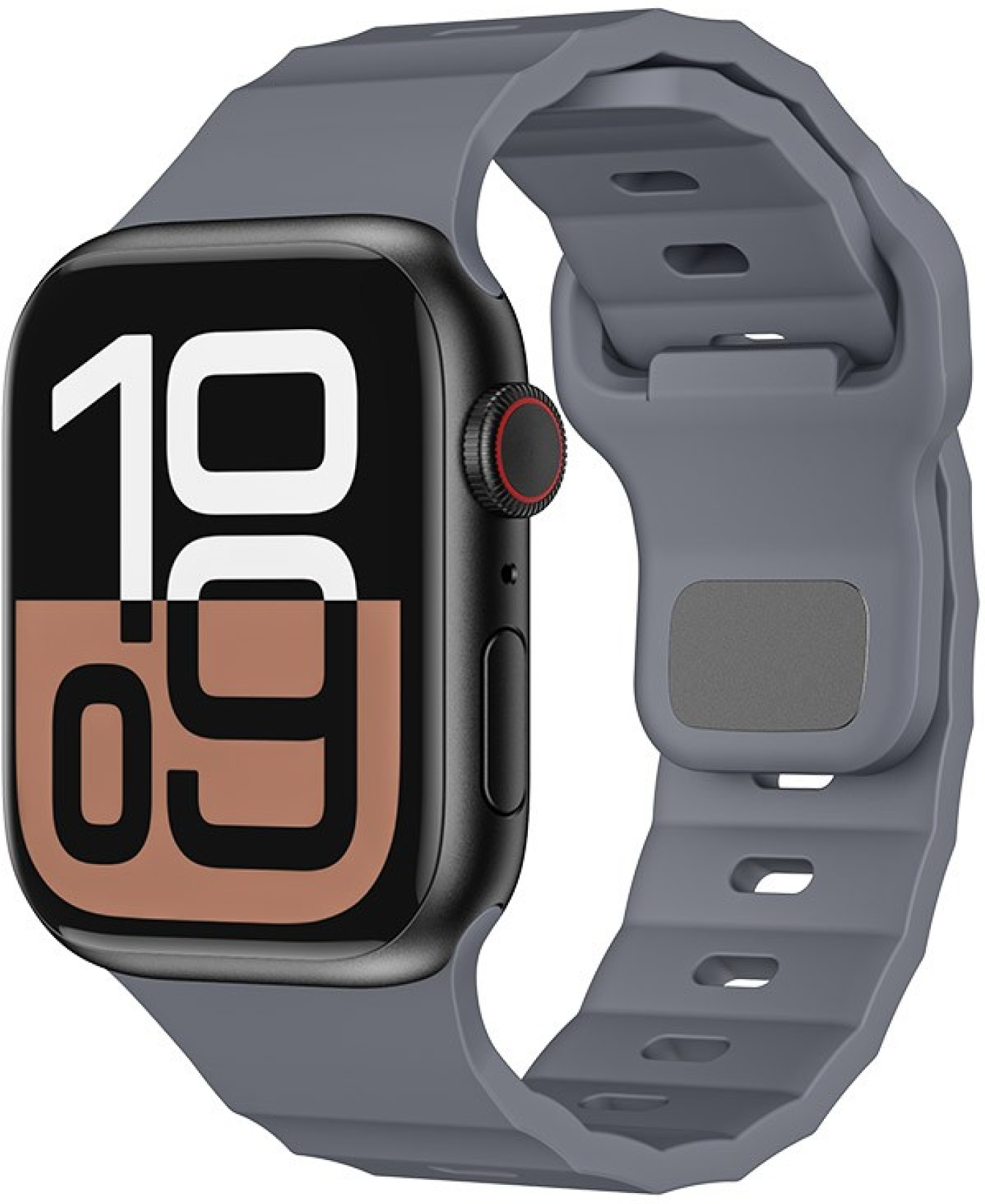 iS Bracelete Apple Watch Rubber FKM 42 49mm - Cinzento