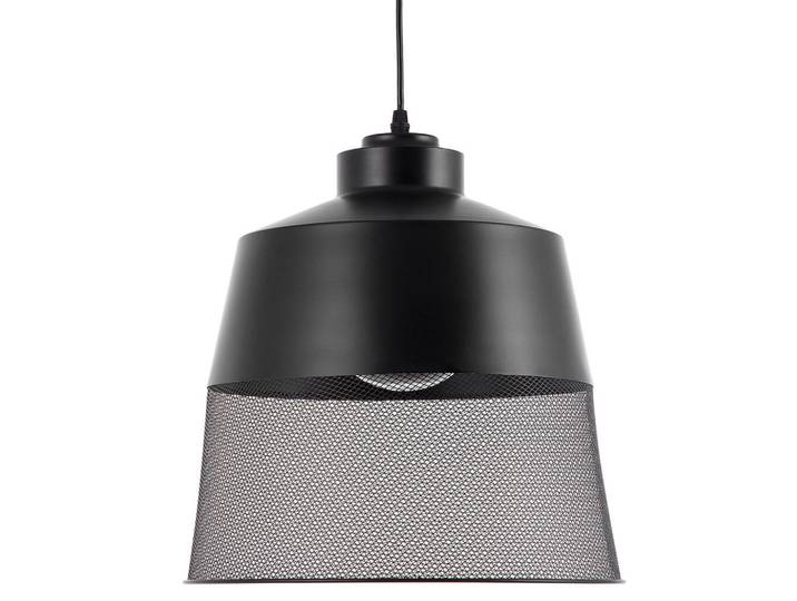Beliani Hängeleuchte Muga 33/33/114 cm, Schwarz, Metall, E27, 33x114x33 cm, Lampen & Leuchten, Innenbeleuchtung, Hängeleuchten, Pendelleuchten