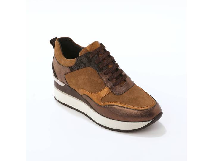 Baskets compensées cuir - Blancheporte