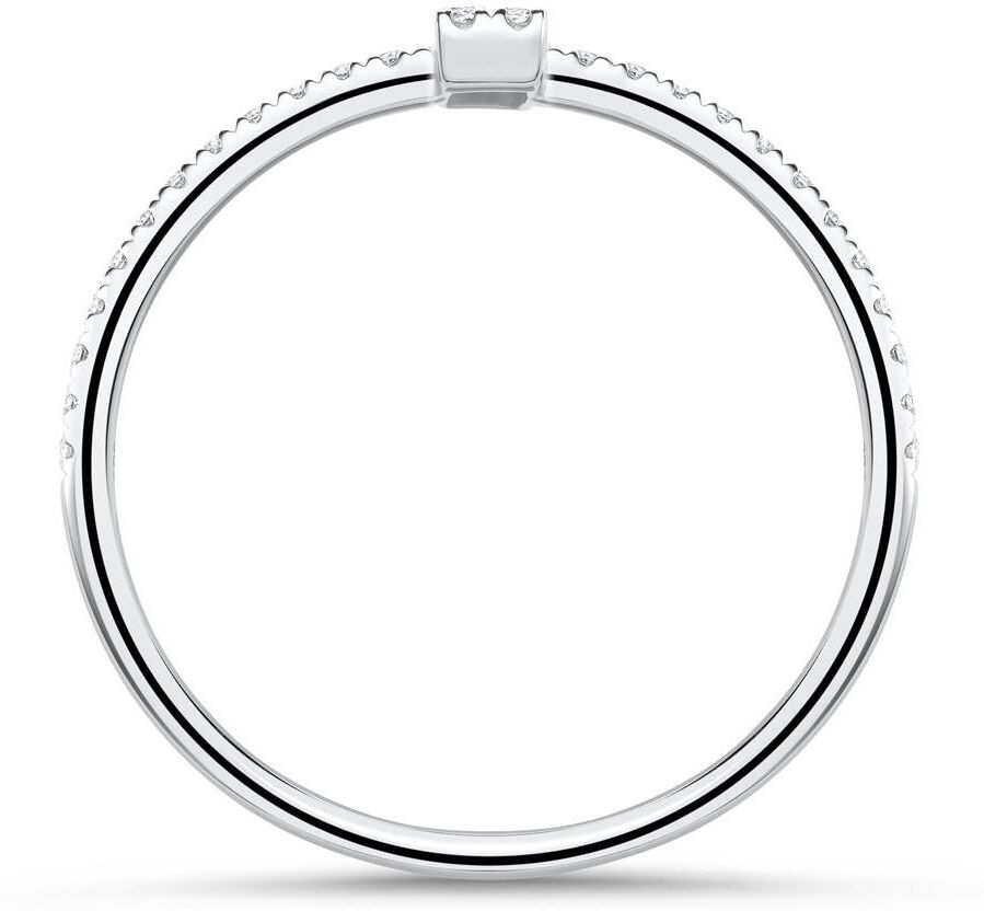 Brilladia Diamantring für Damen aus 14K Weißgold