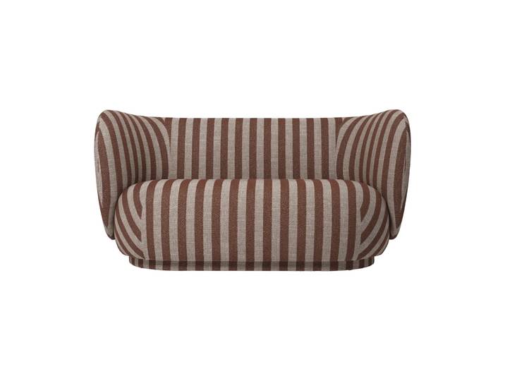 Ferm Living Rico Sofa 2-Sitzer Louisiana, Sand-chocolate