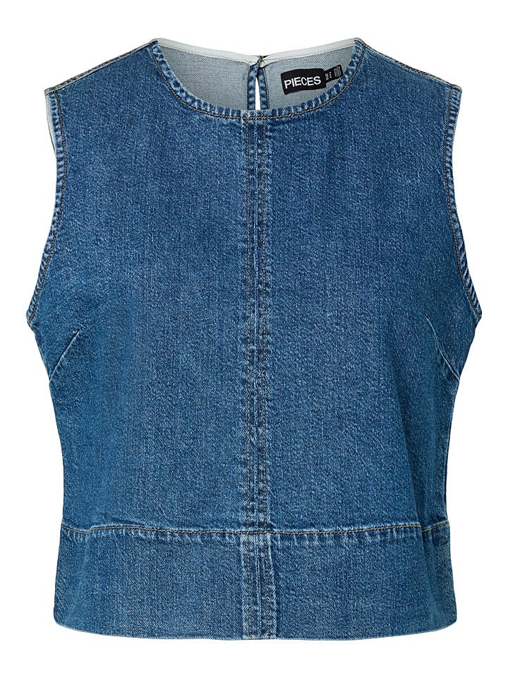 Pieces Jeanstop "Pcsilke" in Blau - M