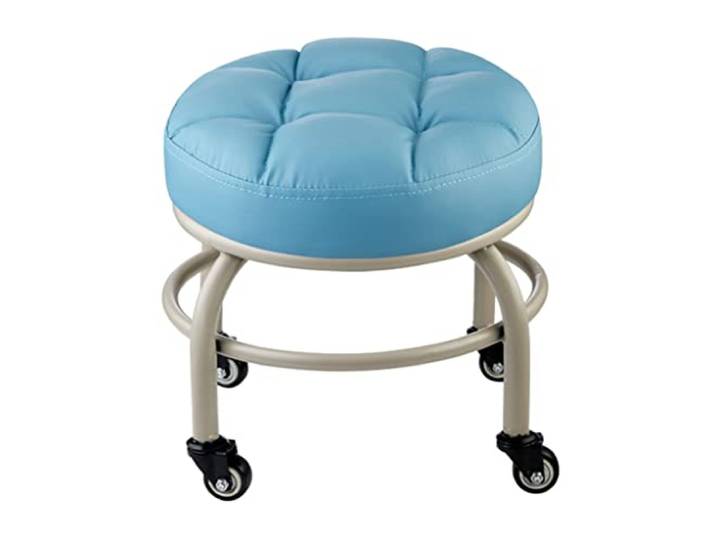 JFGCTYHXY Hocker mit Rollen, mit Lagerrad, tragender Ottomane 670 Pfund, Rollsitz(Blue1)
