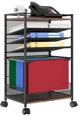 No "Rolling File Cart with Hanging File Folderso - 11.81""D x 17.71""W x 28.74""H"