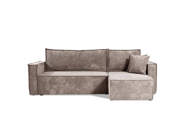 Petits-meubles Ecksofa Ezekiel 3 Sitzplätze Taupe, Holz, 236x145 cm, Wohnzimmer, Sofas & Couches, Wohnlandschaften, Ecksofas