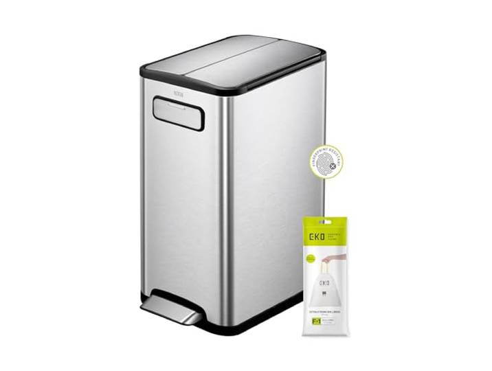 EKO - Ecofly Edelstahl-Mülleimer (20 l + 20 l)