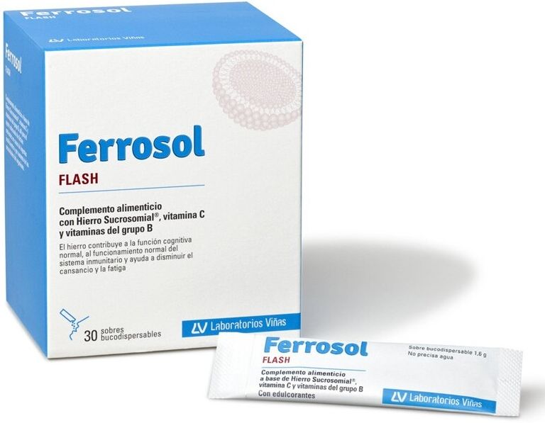 Laboratorios Viñas Ferrosol Flash 30 Sachets