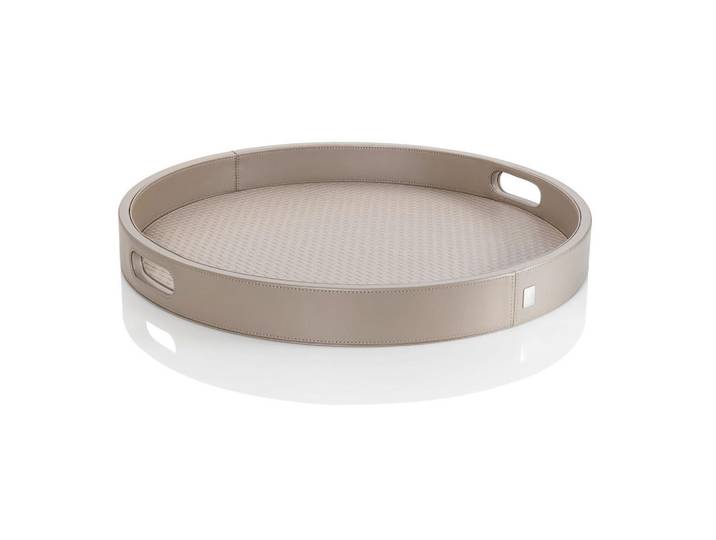 Joop! Tablett Homeline, Grau, Kunststoff, rund, 7.5 cm, Tischkultur & Servieren, Tabletts