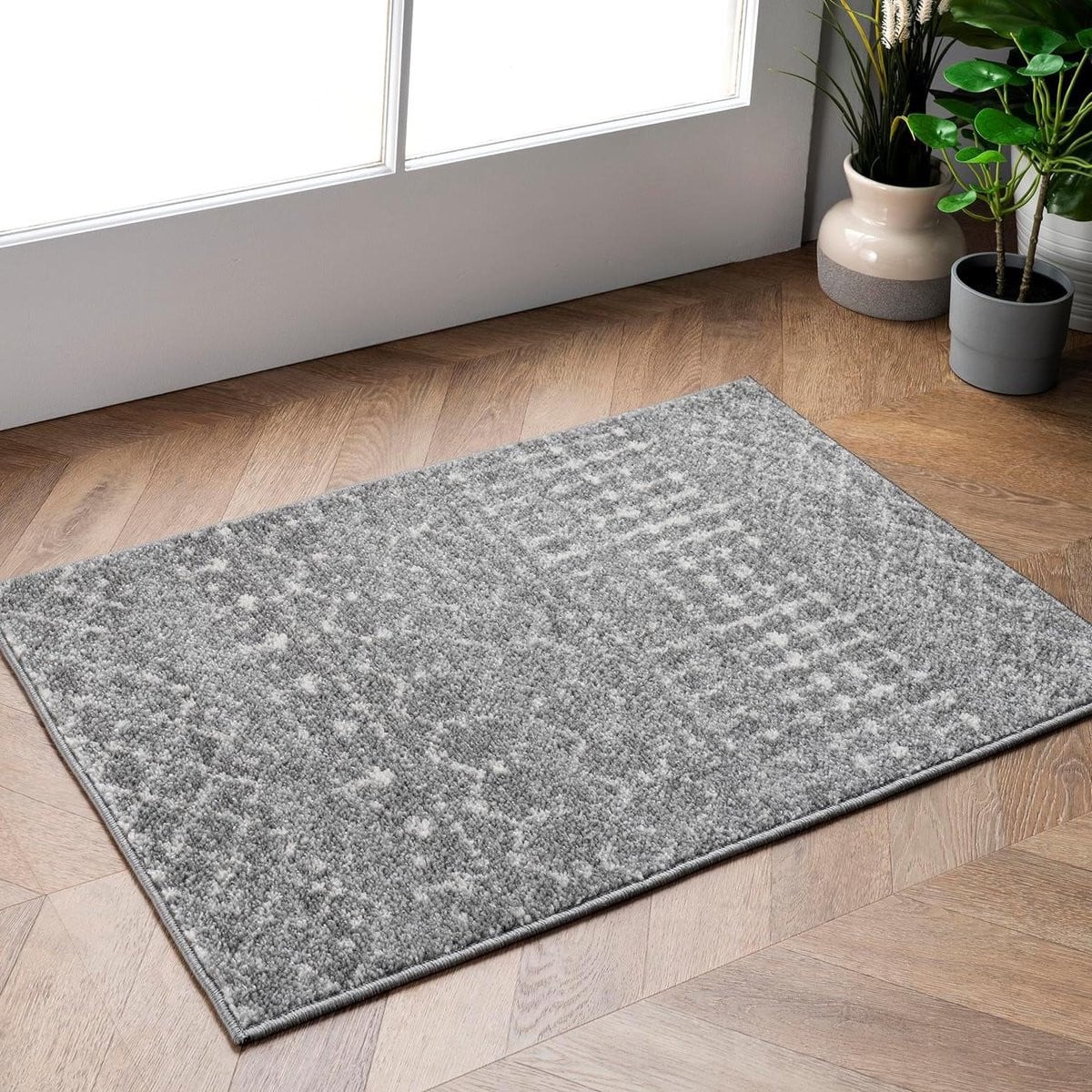 Blythe Area tapijt - Marokkaans design - Donkergrijs - 91 x 152 cm