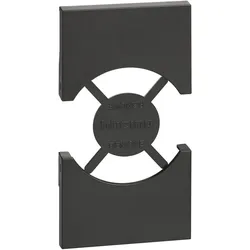 Legrand KG03 LivingNow 2-modulige Abd. für Steckdose Schutzko/Italienische Norm, Farbe Black