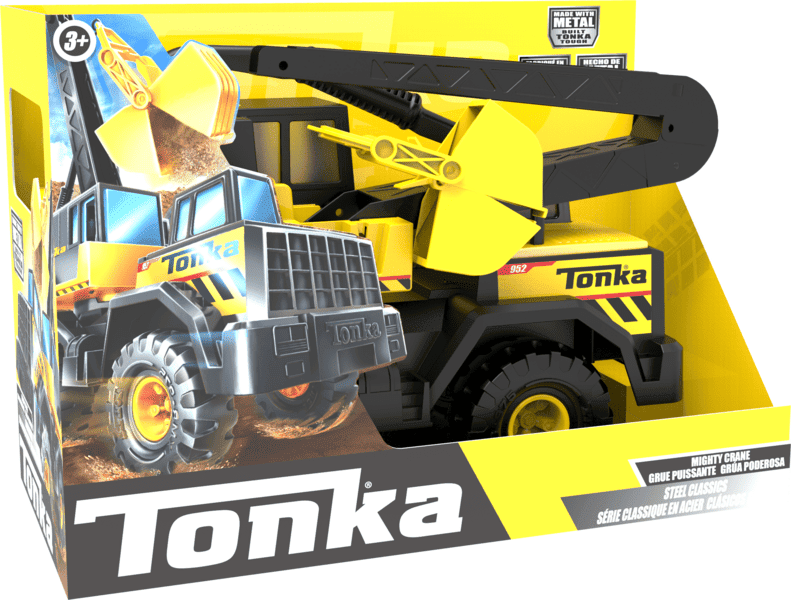 Tonka Steel Classics Crane - Durable Steel Construction, Interactive Crane Function, Ages 3+ - Basic Fun