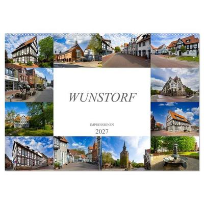 Wunstorf Impressionen (Wandkalender 2027 DIN A2 quer), CALVENDO Monatskalender