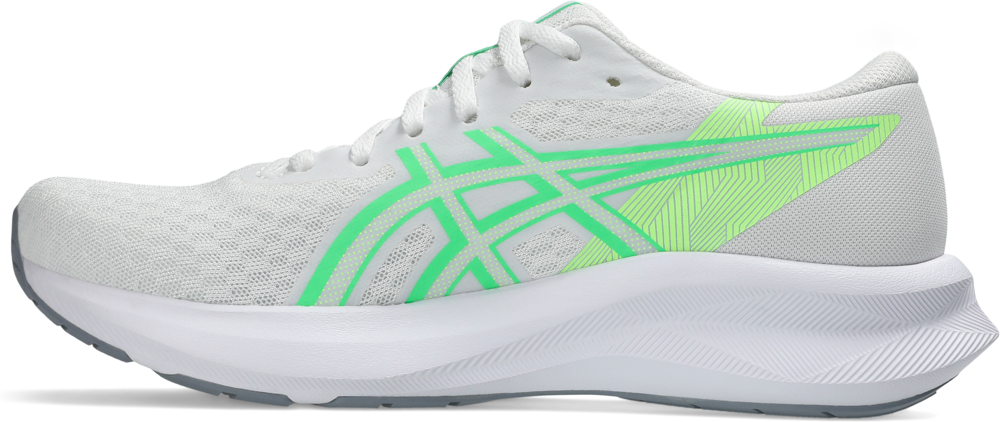 Laufschuh ASICS "PATRIOT 14", Damen, Gr. 39,5, grün (weiß, vital grün), Synthetik, Schuhe Laufschuh weiß, vital grün 39,5