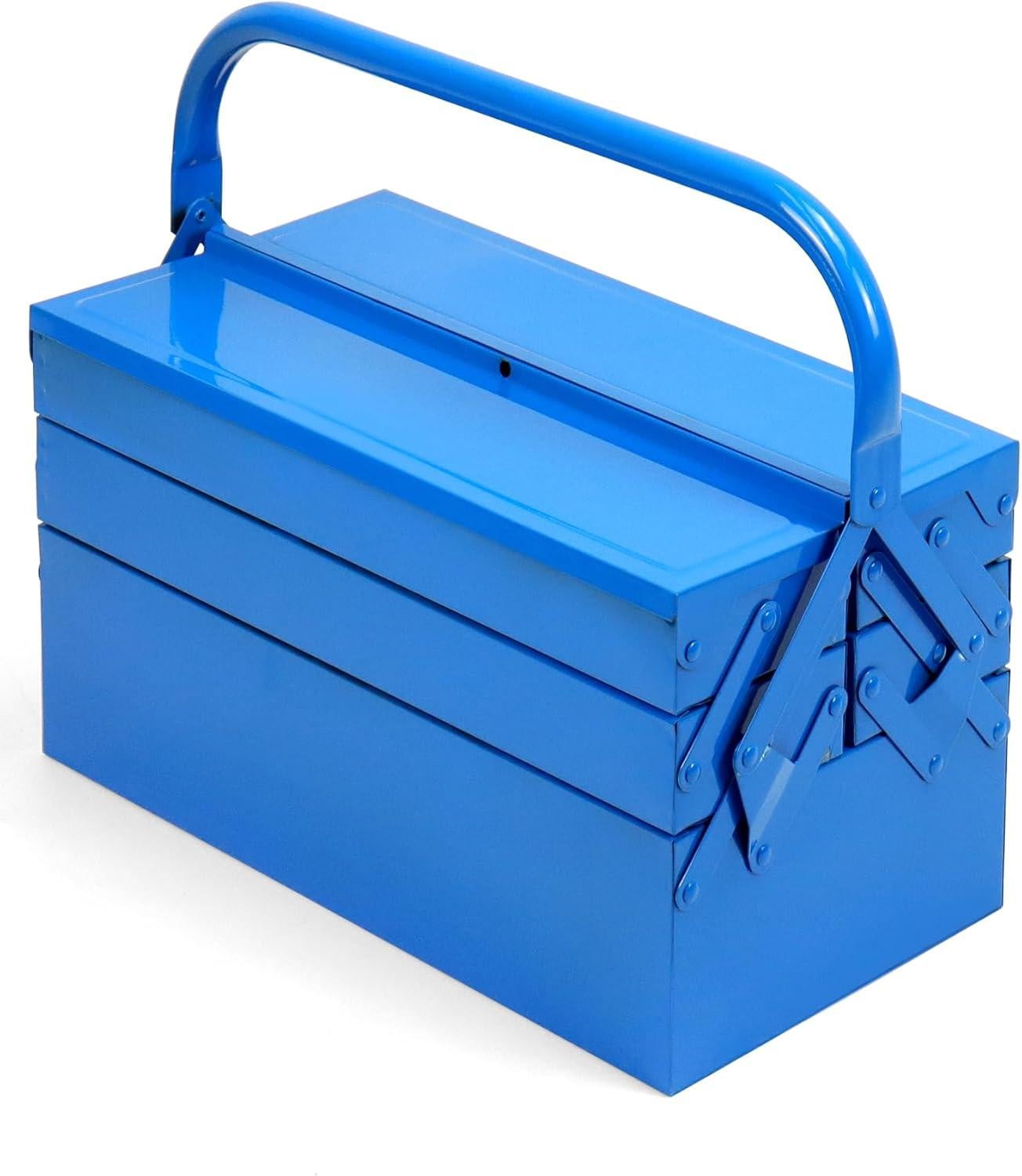 Merkloze metalen gereedschapskist voor klussen, B/D/H: 40 x 20 x 20 cm