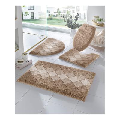 Badematte HAGEMANN Gr. 3, beige, rechteckig (60cm x 90cm ), Badematten, Badematte