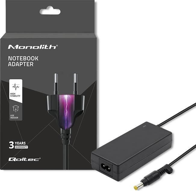 Qoltec netadapter voor Sony en Asus laptops, 40W, 19V, 2,1A, 4,8 x 1,7 mm, inclusief stroomkabel