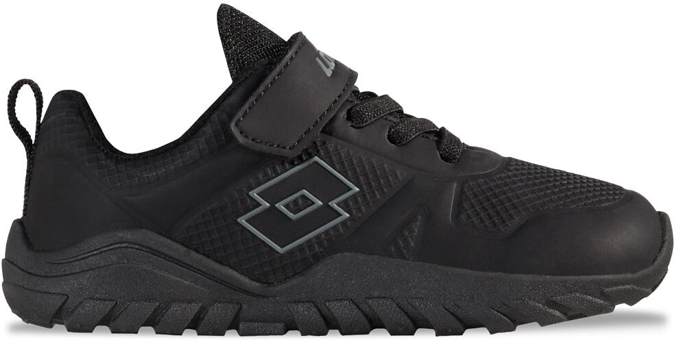 Barfußschuh LOTTO, Jungen, Gr. 30, schwarz (schwarz, grau), Kunstfaser, Synthetik, Schuhe Barfußschuh, - mit flexibler Sohle und extra breiter Zehenbox