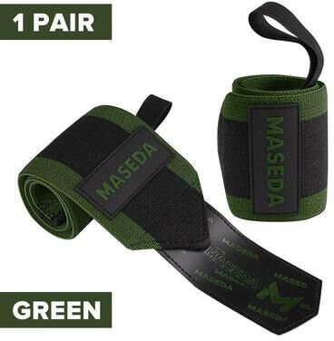 Uplift Picks Premium Wrist Support Straps Gym Wrist Wraps For Weightlifting And Training green
