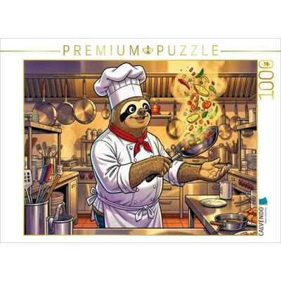 CALVENDO Puzzle Ein Motiv aus dem Kalender Lustiges Faultier im Beruf - Comic | 1000 Teile Lege-Größe 64x48cm Foto-Puzzle für glückliche Stunden,