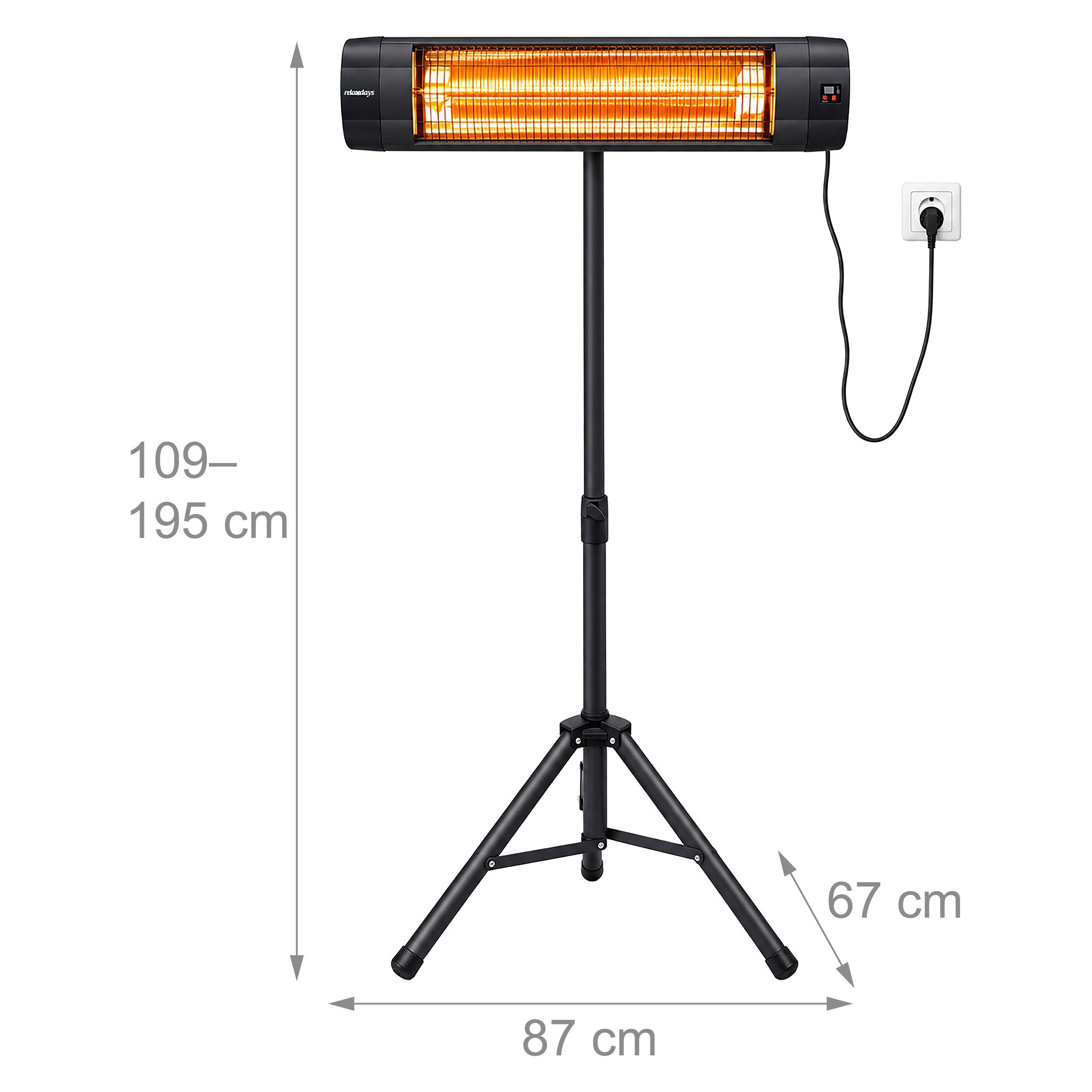 Relaxdays Infrarot-Heizstrahler (2500 W) (4052025792404)