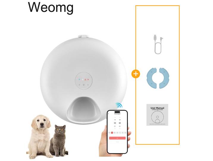 Mangeoire automatique rechargeable pour chat et chien, distributeur de samart de nourriture humide, alimentation chronométrée pour animaux de compagnie, bol de nourriture humide