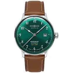 Zeppelin 8056-4 Herrenuhr Automatik Hindenburg LZ129 Braun/Grün
