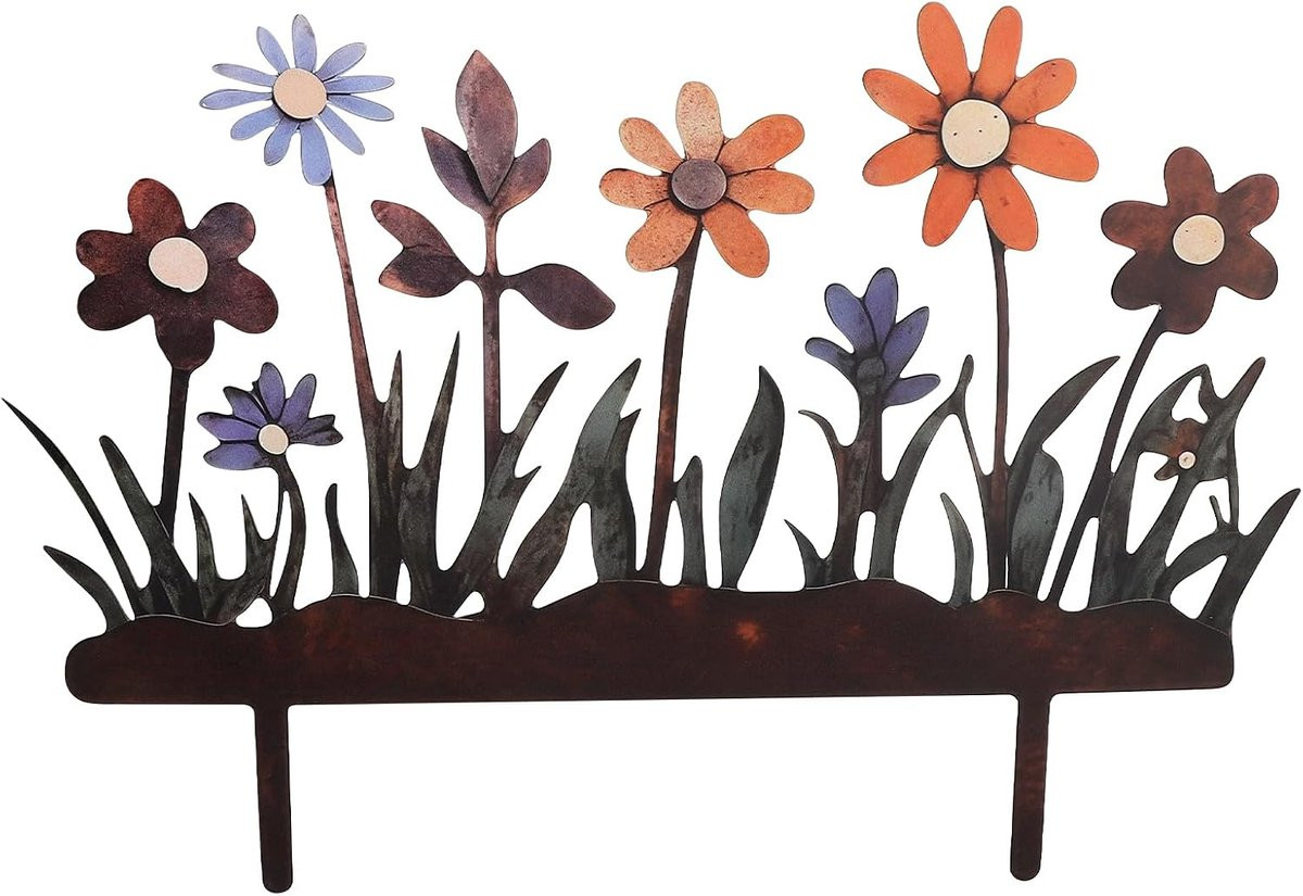 Roestkleurige Bloemsteker Tuindecoratie voor Tuin, Balkon en Terras
