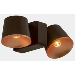 LEDS C4 LED Wandleuchte DRONE DOUBLE 14W 2700K BRAUN 613lm LEDS-05-5307-CI-06