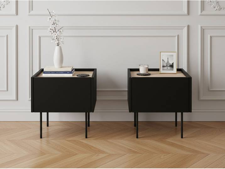 Lot de 2 chevets 1 tiroir ATLAS