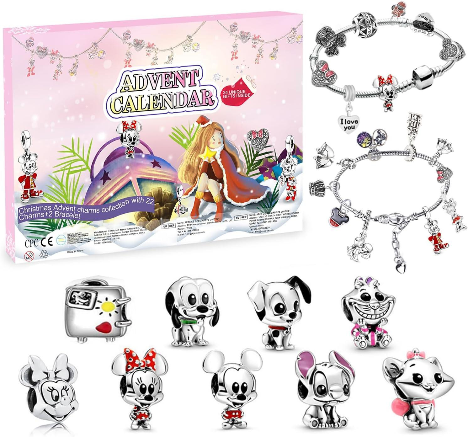 oCreon Adventskalender 2026 voor kinderen en meisjes met sieraden en bedelarmbanden