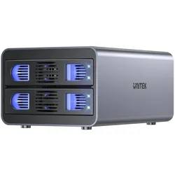 Unitek Festplattengehäuse für SATA 2 5"/3 5" HDD/SSD 40TB (SATA), Festplattengehäuse, Grau