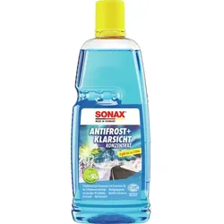 SONAX AntiFrost & Klarsicht Konzentrat 1 L bis -30 Grad Mit Citrusduft, für die Scheibenwaschanlage im Winter
