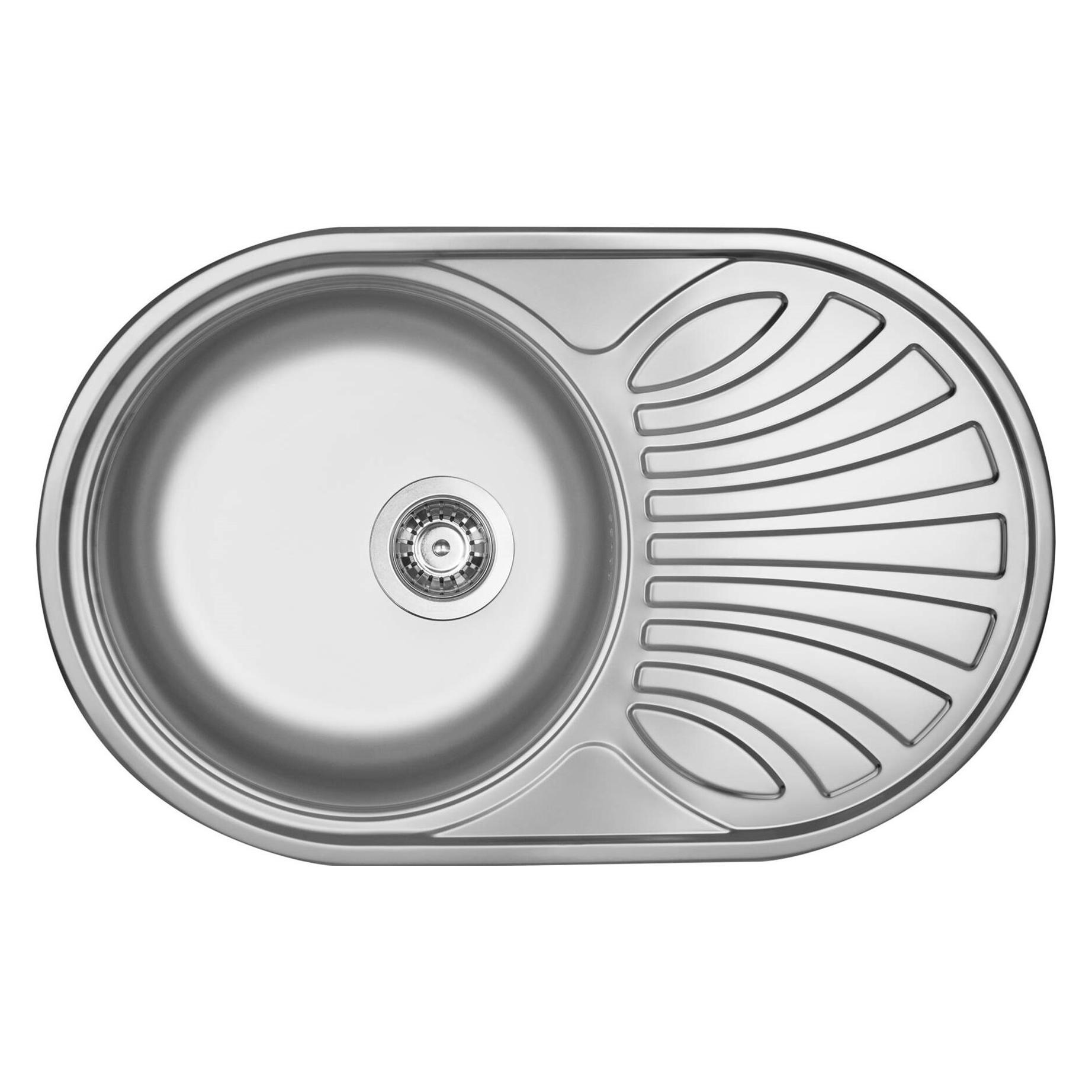1-Becken-Spüle aus Stahl mit Abtropffläche (Deante ZEU_011B)