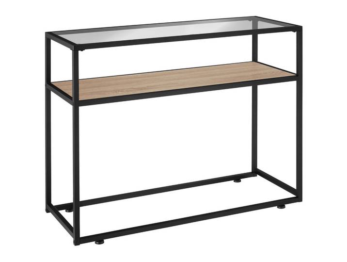 tectake Konsolentisch Kilkenny, 100 x 41 x 80,5 cm, Industrial Holz hell, Eiche Sonoma, Naturfarben, Beton Optik, Quadratisch, 41x80.5x100 cm, Wohnzimmer, Wohnzimmertische, Konsolentische
