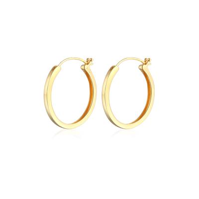 Paar Creolen ELLI PREMIUM "Ohrringe Creolen Klassisch Rund 585 Gelbgold" Gr. 21, gold, Ohrringe, Damen, 21, ohne Stein, Gelbgold 585