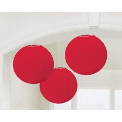 3 Lampions rot