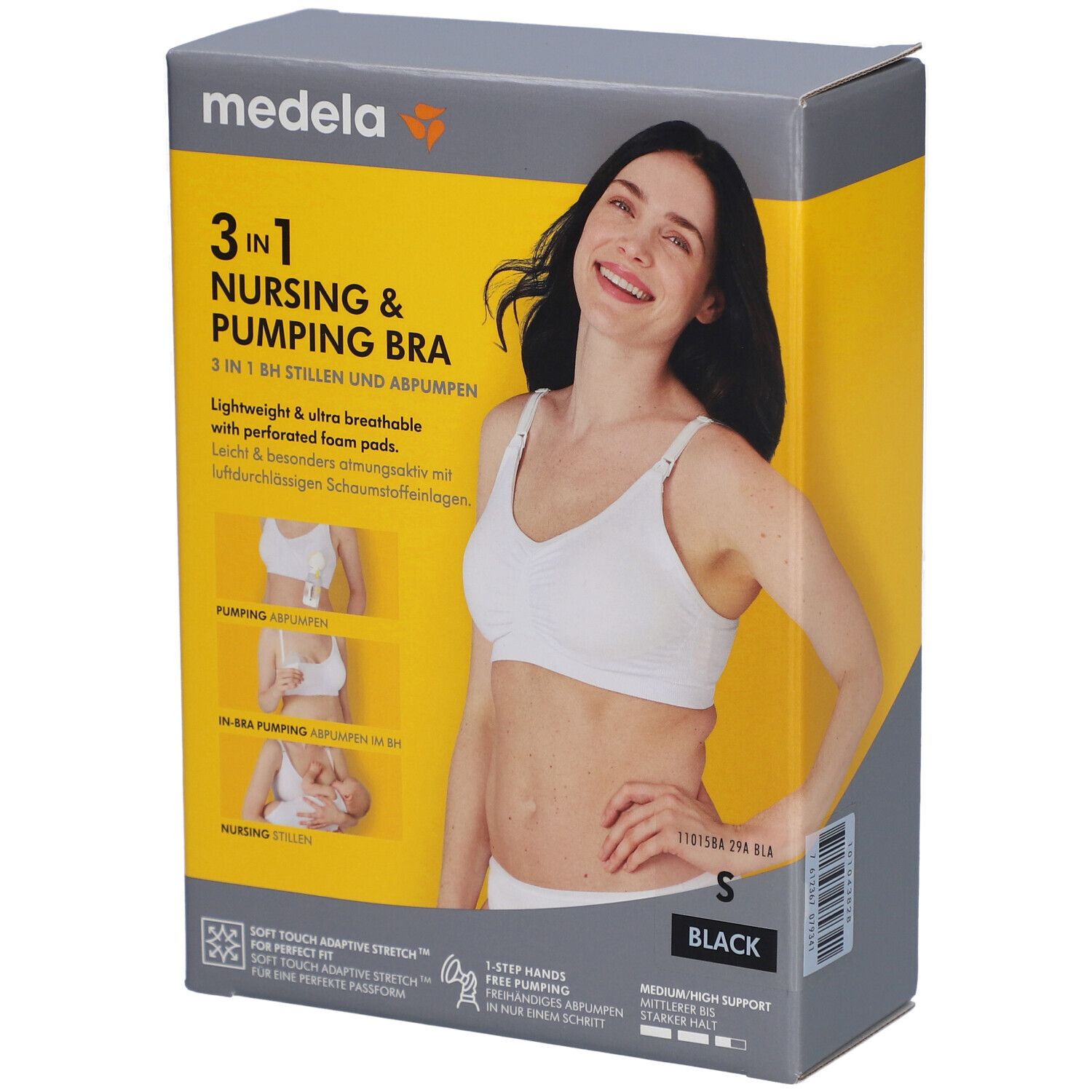 Medela 3in1 nursing & pumping BH S schwarz 1 St Bustier