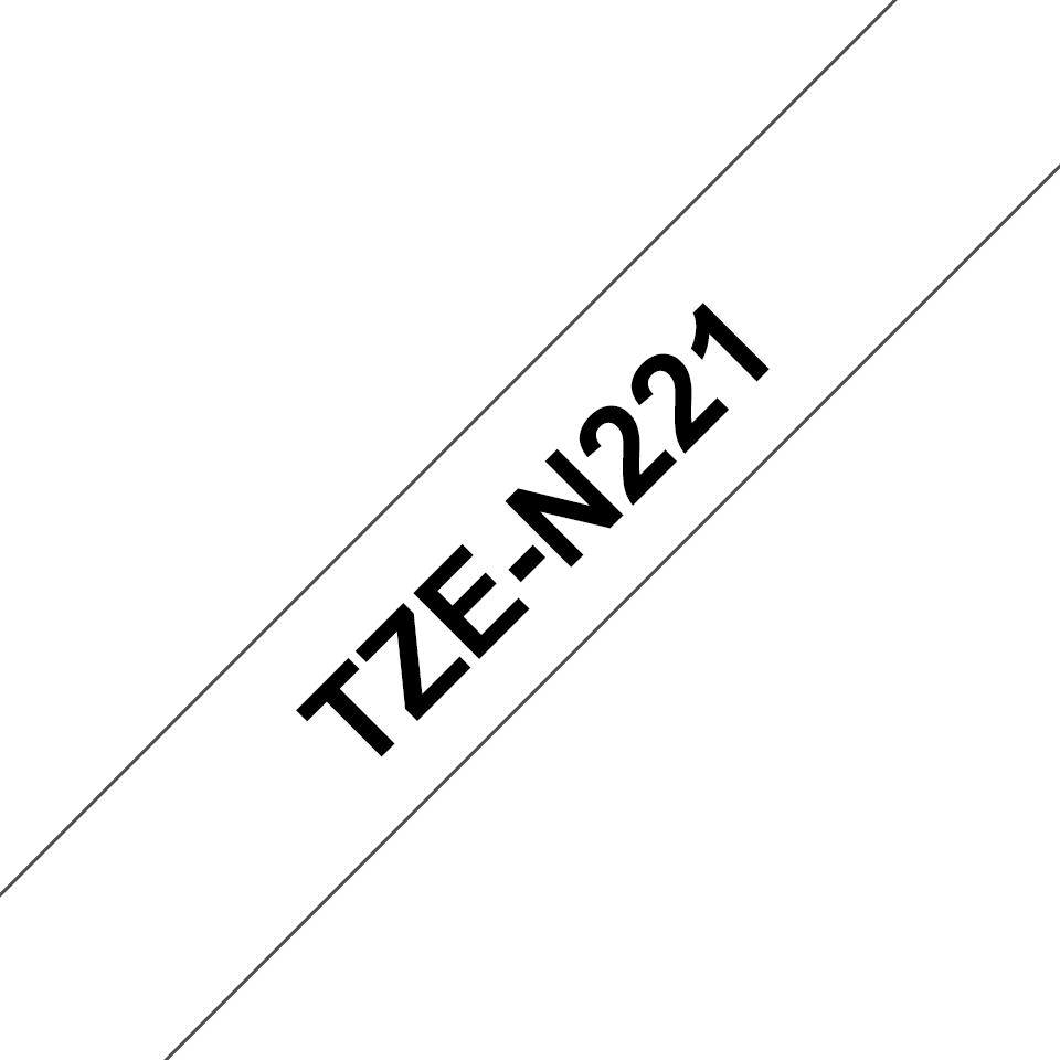Brother TZe-N221 Schriftband, schwarz auf weiss 9mm x 8m unlaminiert