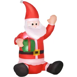 WEIHNACHTSDEKORATION Gebläse Selbstaufblasbare Weihnachtsmann Santa Claus LED