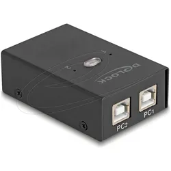 Delock USB 2.0 Switch für 2 PC an 4 Geräte, Switch Box